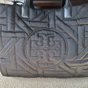 Tory Burch Ella logo Tote quilted